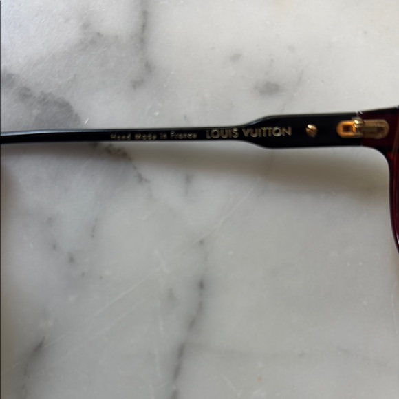 Louis Vuitton Burgundy Aviator Sunglasses - Picture 4 of 5